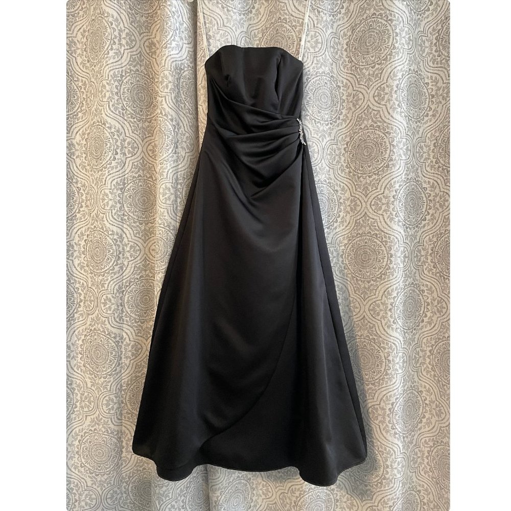 David's Bridal Black Bridesmaid Dress Size 2